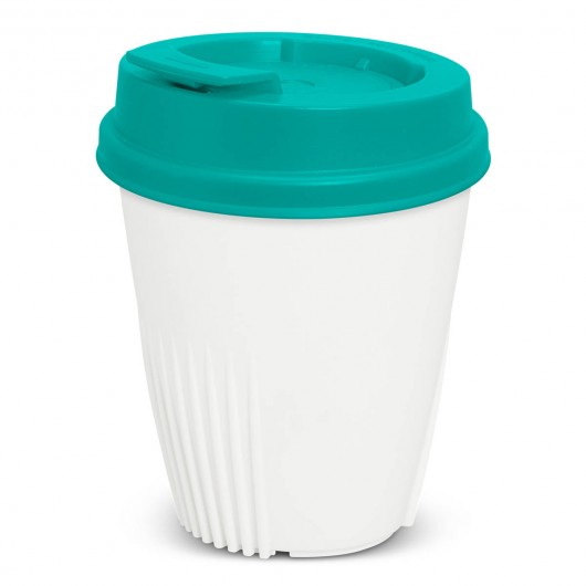 White Teal IdealCups 355mL